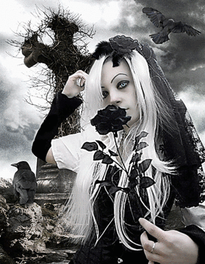 Gif animé gothique femme